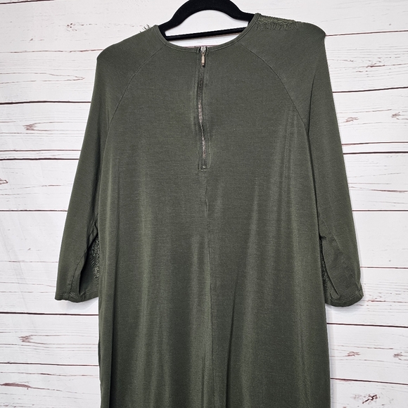 Garnet Hill Luna Lace Inset Knit Dress - Picture 4 of 11